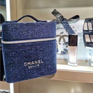 Chanel Beauté Blue Cosmetic Bag